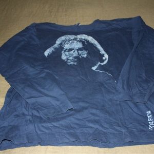 Hand dyed , Hand-Batiked unisex t-shirt of Jerry Garcia